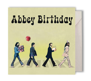 The Beatles "Abbey Birthday" Greeting Card