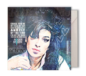 Amy Winehouse Greeting Card