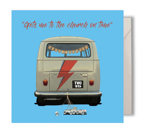 David Bowie "Get Me To The Church On Time" Wedding Card