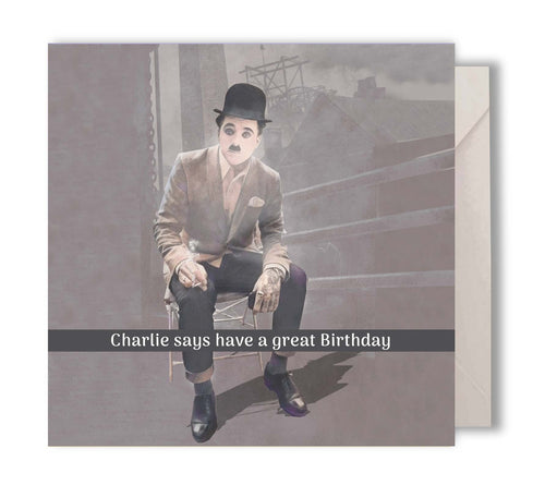 Charlie Chaplin Birthday Card