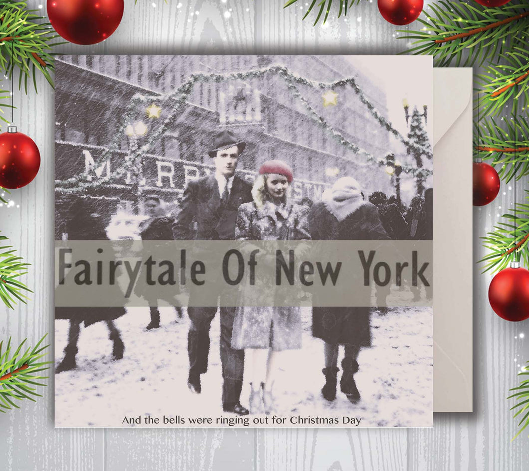 FAIRYTALE OF NEW YORK CHRISTMAS CARD  4 PACK