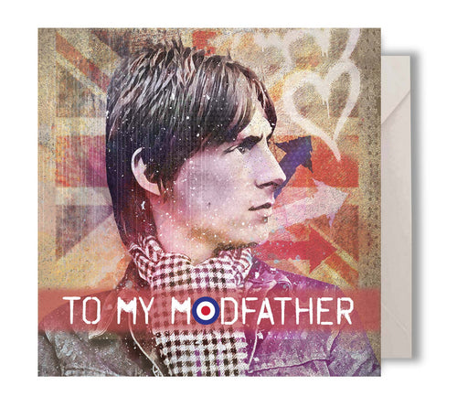 Paul Weller Modfather Greeting Card