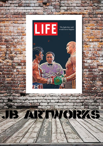 ROCKY BALBOA V TYSON FURY PRINT