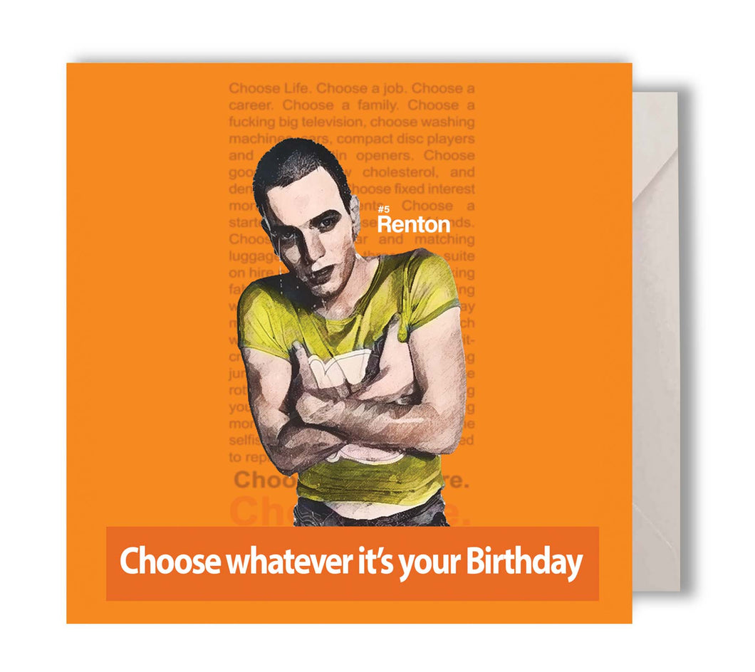 Trainspotting Birthday Card