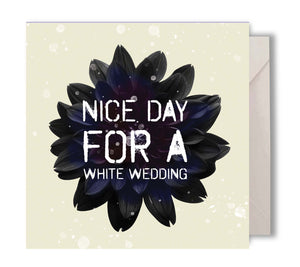 White Wedding Greeting Card
