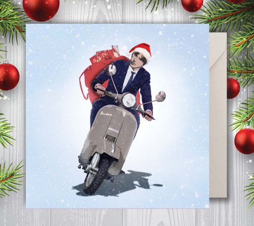 PAUL WELLER SCOOTER CHRISTMAS CARD 4 PACK