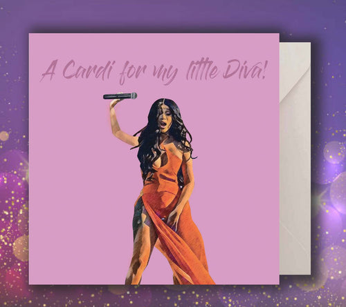 CARDI B GREETING CARD