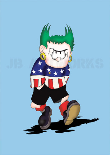 Firestarter Keith The Menace Cartoon Print