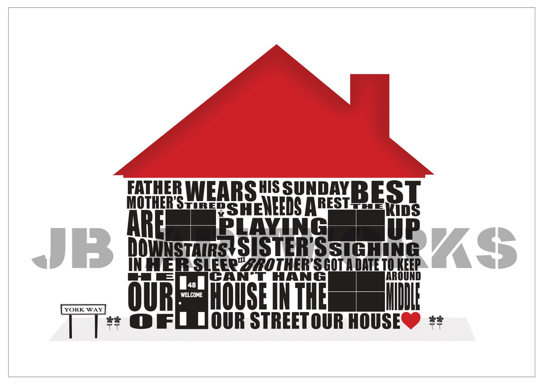 Our House Lyric Type Artwork