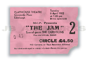 Jam Edinburgh Playhouse Ticket Print