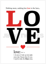 Load image into Gallery viewer, It Must Be Love Lyrics Print Black And Red