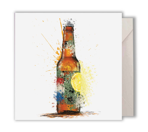 STONE ROSES BOTTLE GREETING CARD
