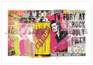 Sex Pistols "No Future" Collage Print