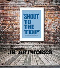 Load image into Gallery viewer, The Style Council &quot;Shout To The Top&quot; Lyrics Print