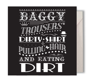 Baggy Trousers Greeting Card