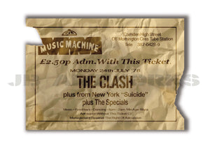 The Clash Gig Ticket Print