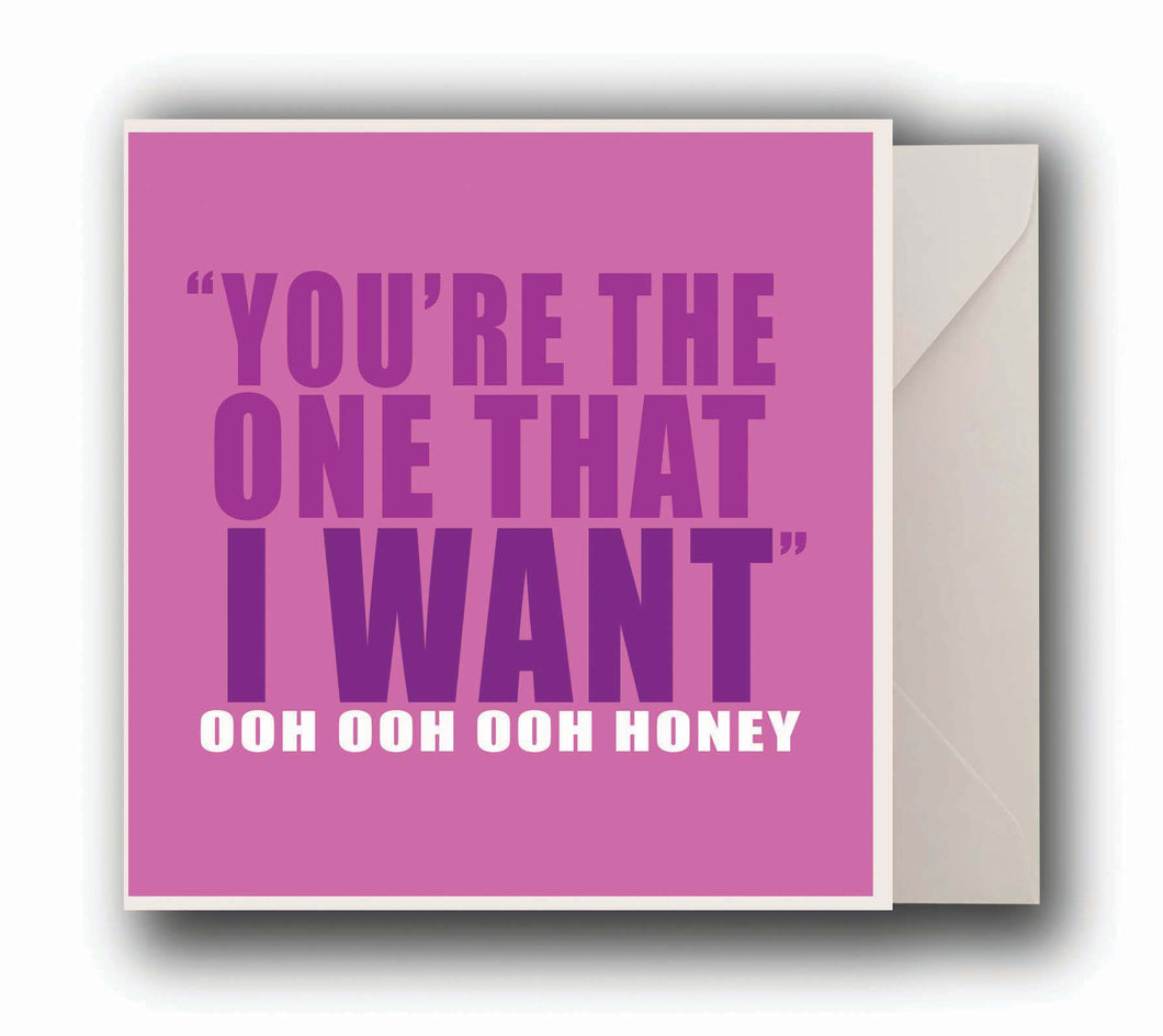 Grease You're The One That  I Want Greeting Card