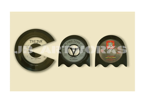 80s Vinyl Pac-Man Print