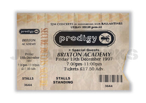 Prodigy Replica 1997 Tour Ticket Stub