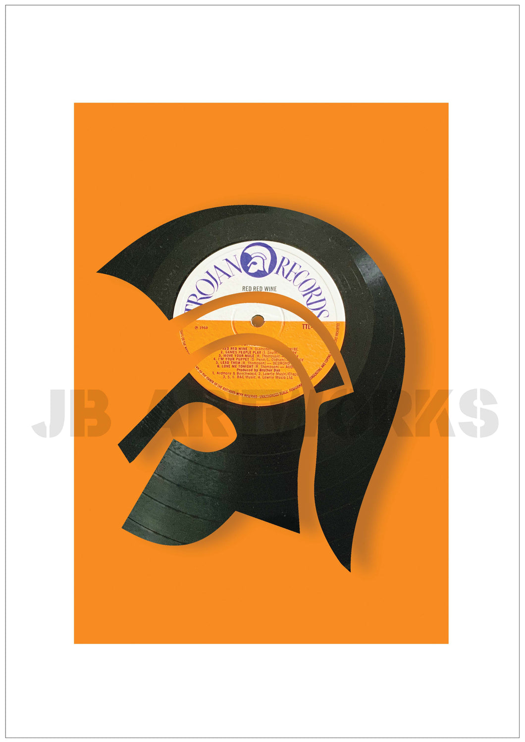 Trojan Vinyl Print Orange